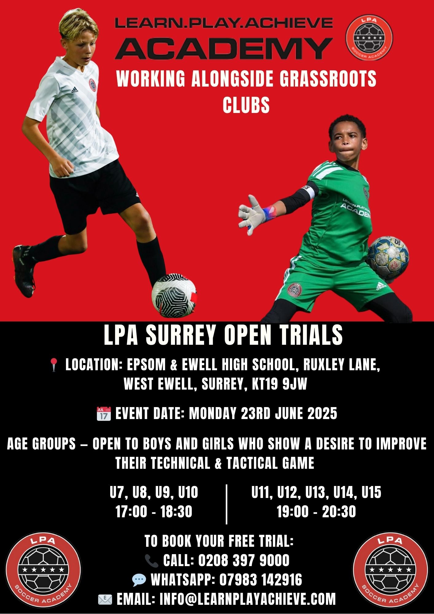 Surrey Football trials